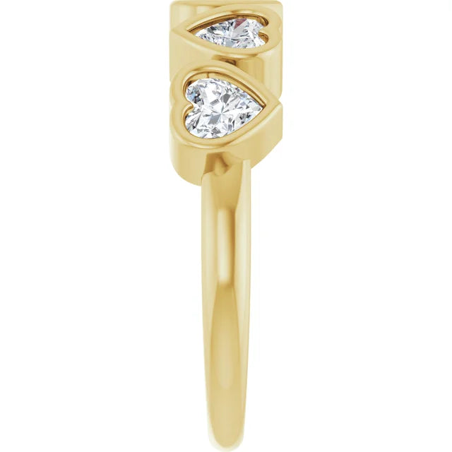 14K Gold Natural White Sapphire Ring