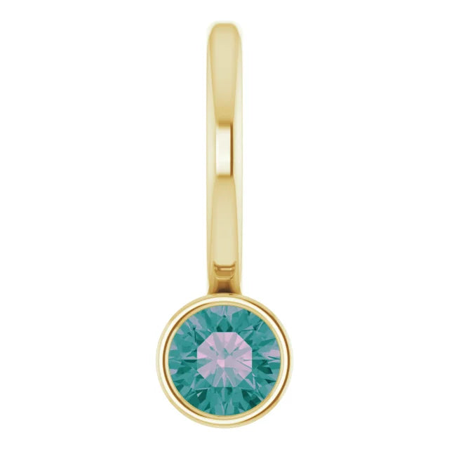14K Gold Natural Alexandrite Pendant