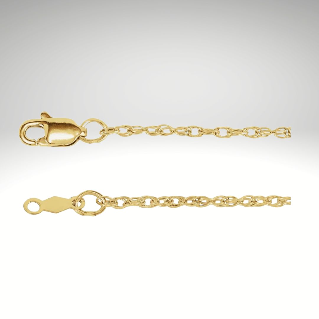 18K Yellow Gold Rope Chain 1.5 mm