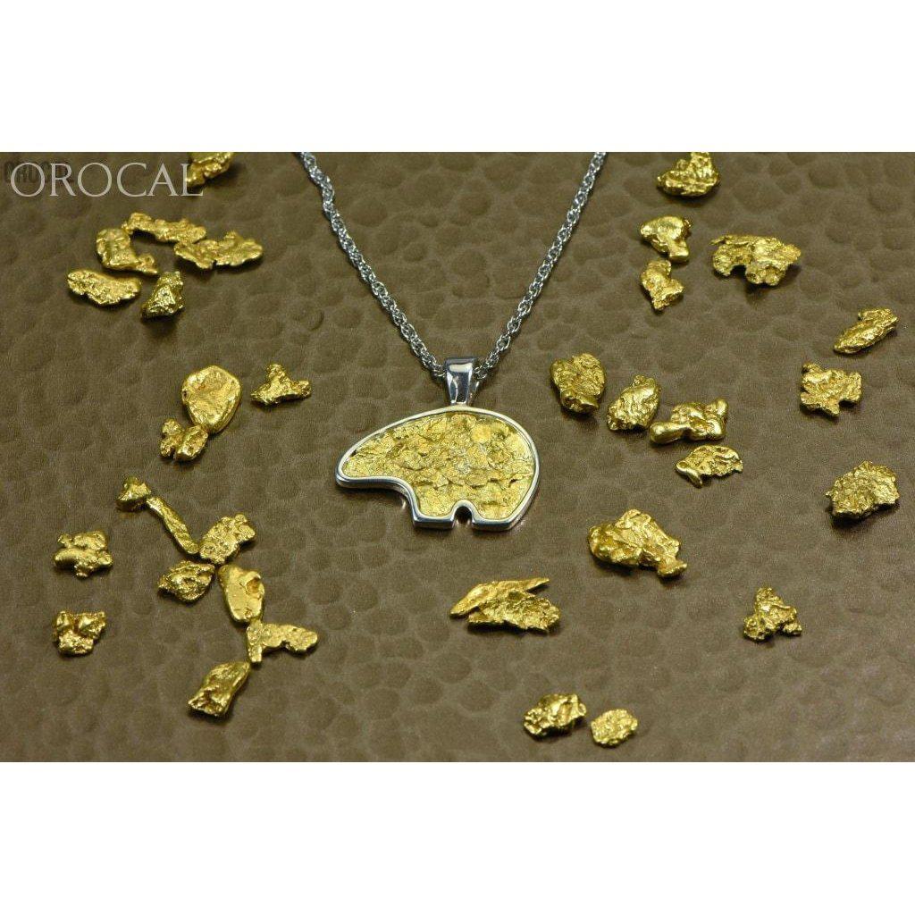 Gold Nugget Bear Pendant - PBR1JNSSX-Destination Gold Detectors