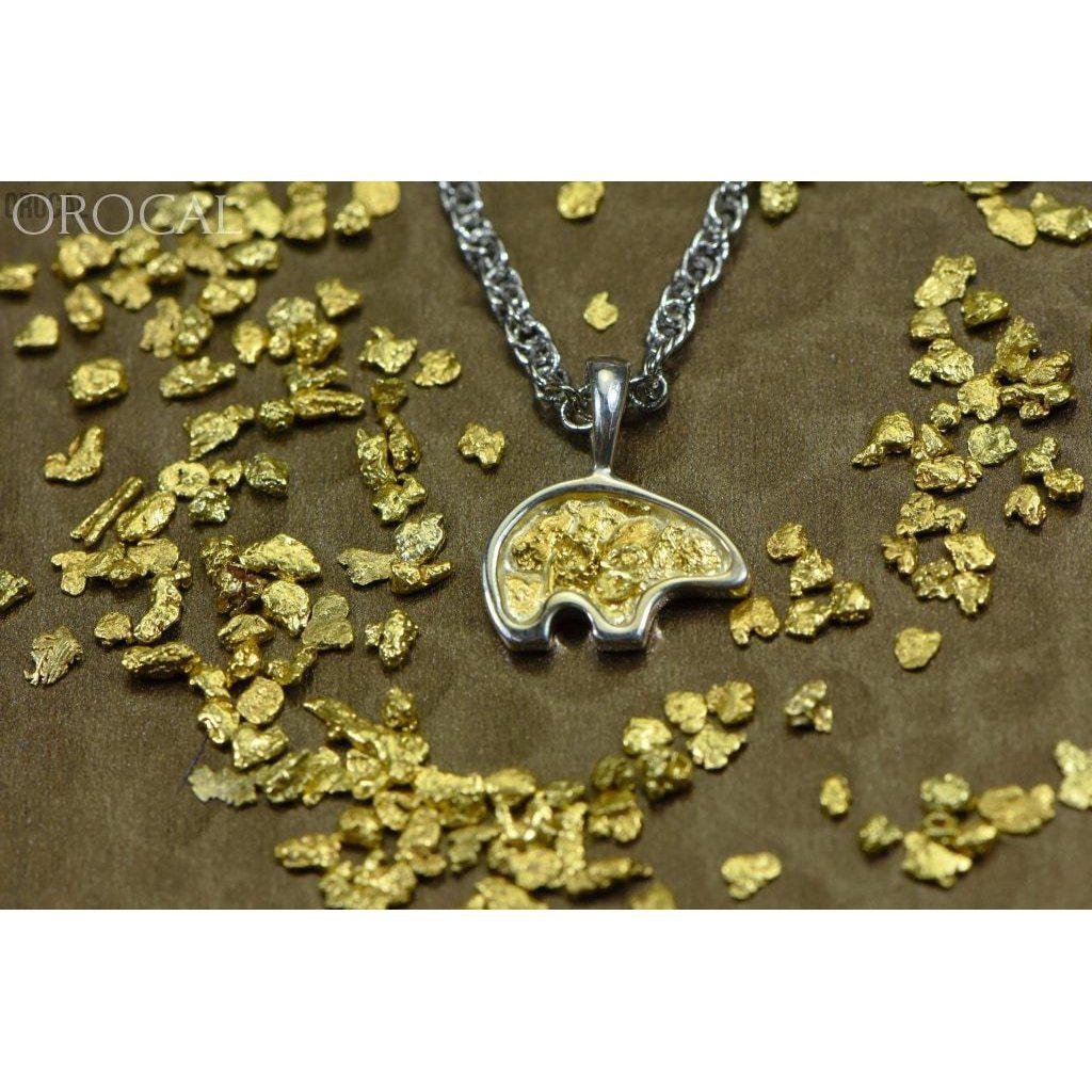 Gold Nugget Bear Pendant - PBR1SOLSS-Destination Gold Detectors