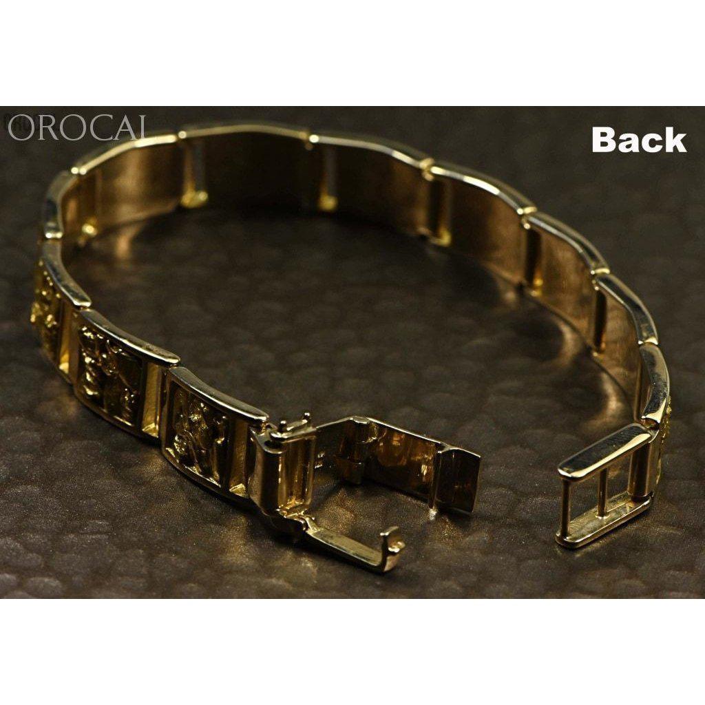 Gold Nugget Inlay Bracelet - B10MM11L-Destination Gold Detectors