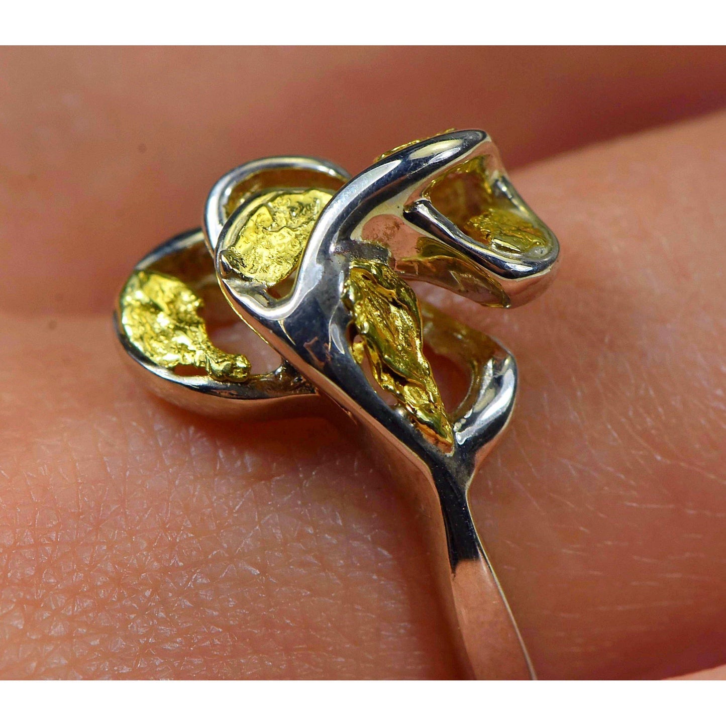 Gold Nugget Ladies Ring - RL169SS-Destination Gold Detectors