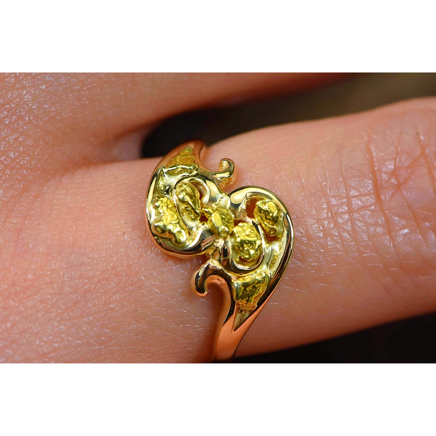 Gold Nugget Ladies Ring - RL186-Destination Gold Detectors