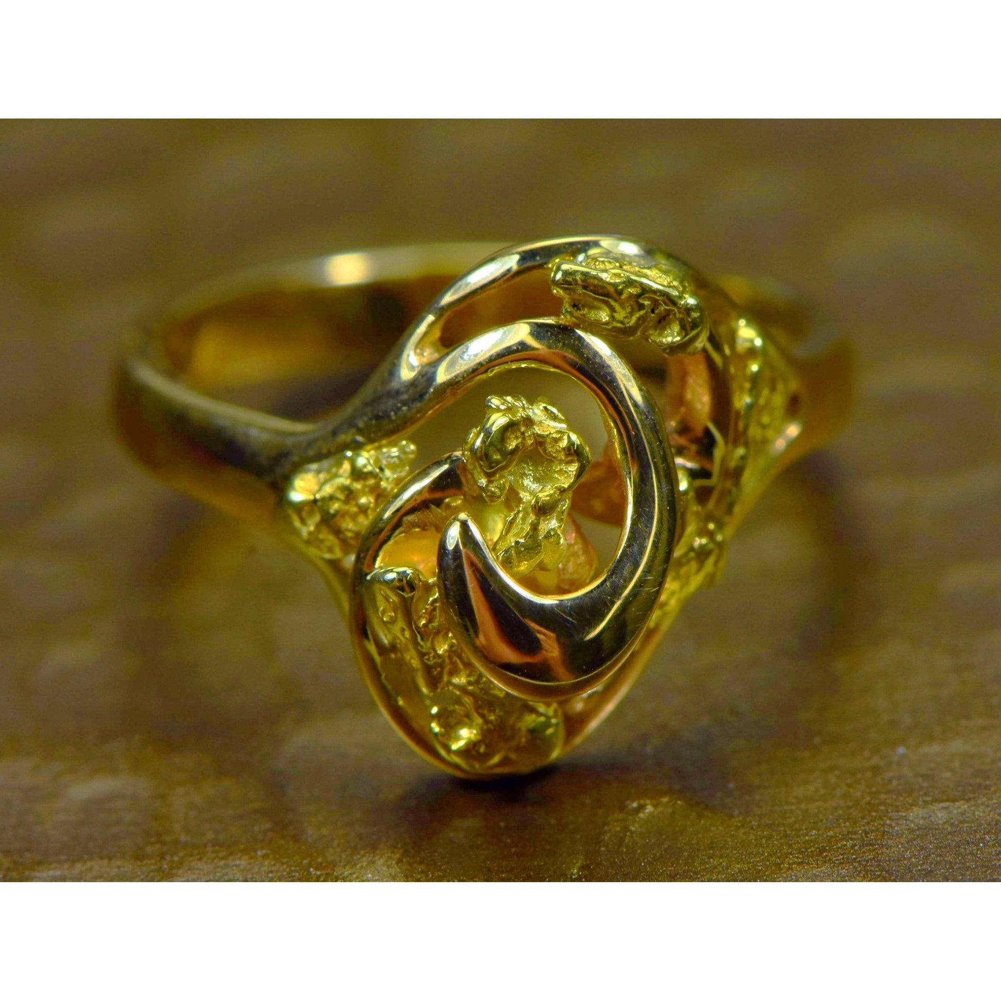 Gold Nugget Ladies Ring - RL254-Destination Gold Detectors
