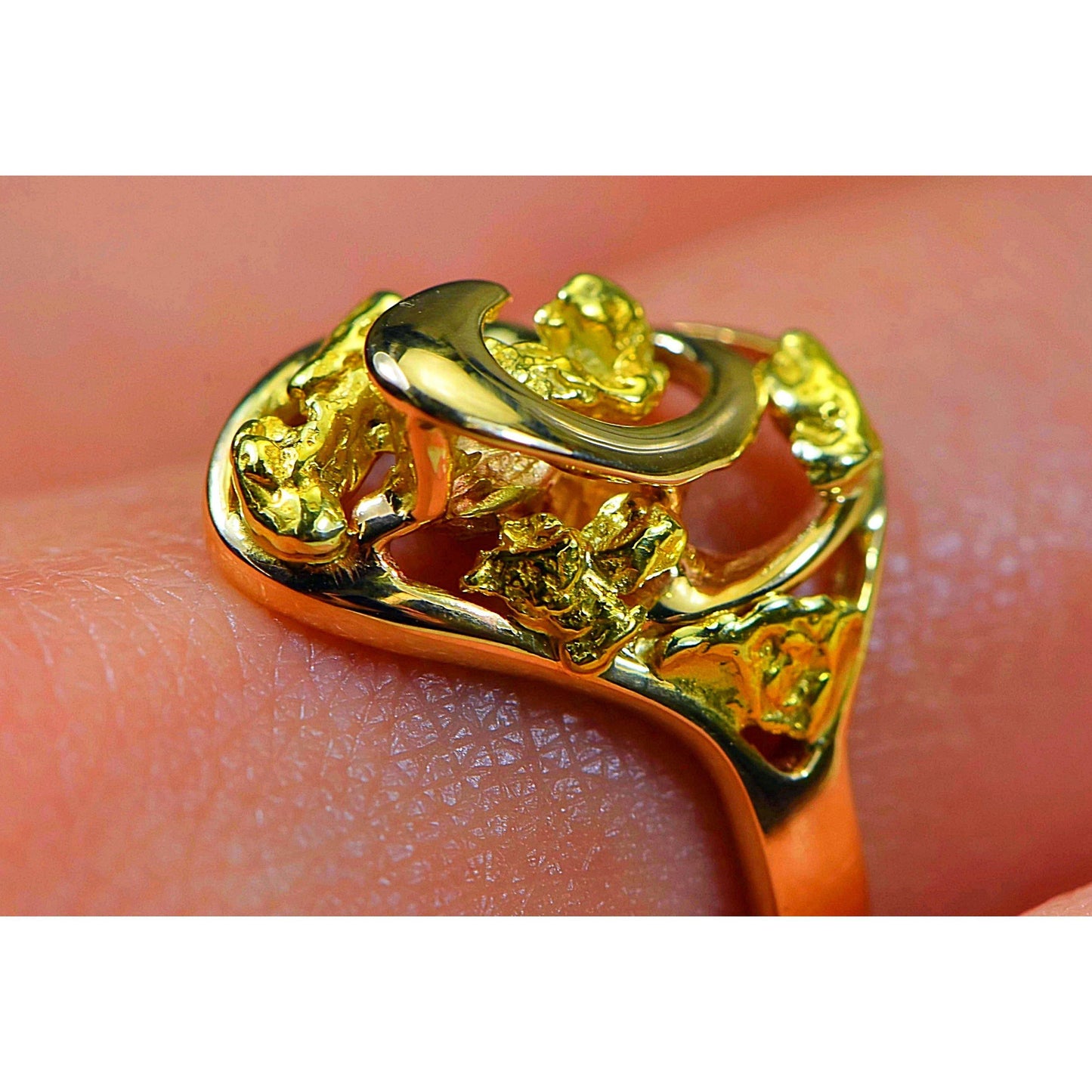 Gold Nugget Ladies Ring - RL254-Destination Gold Detectors