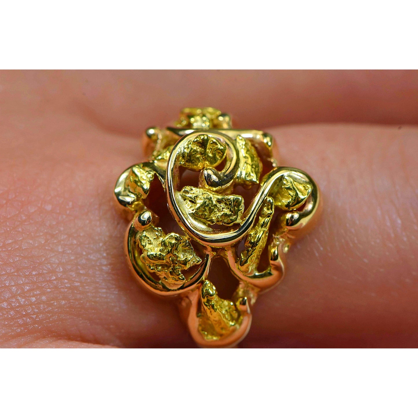 Gold Nugget Ladies Ring - RL462-Destination Gold Detectors