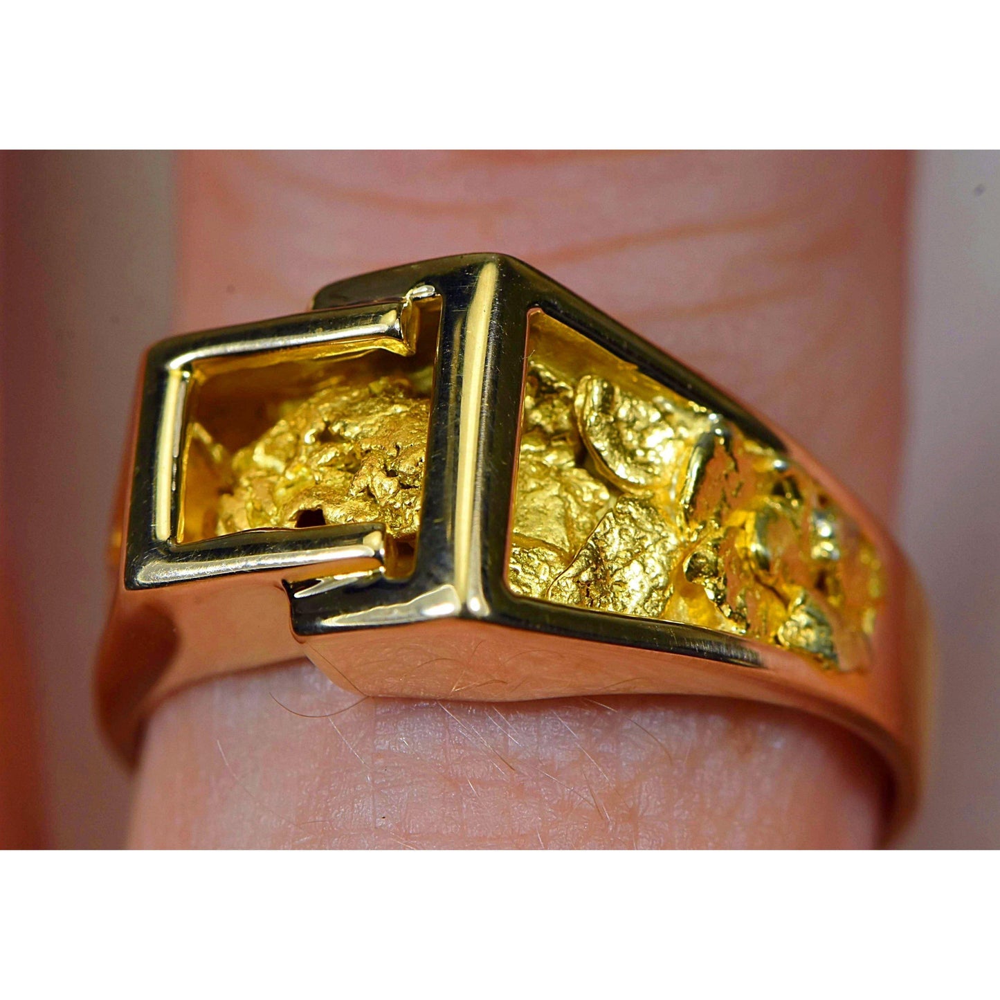Gold Nugget Men's Ring - RM164-Destination Gold Detectors