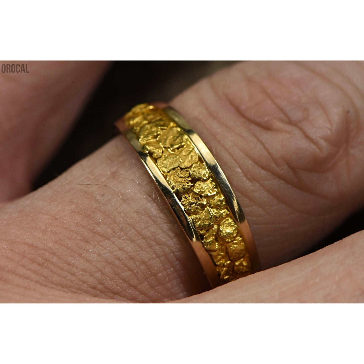 Gold Nugget Men's Ring - RM7MMT-Destination Gold Detectors