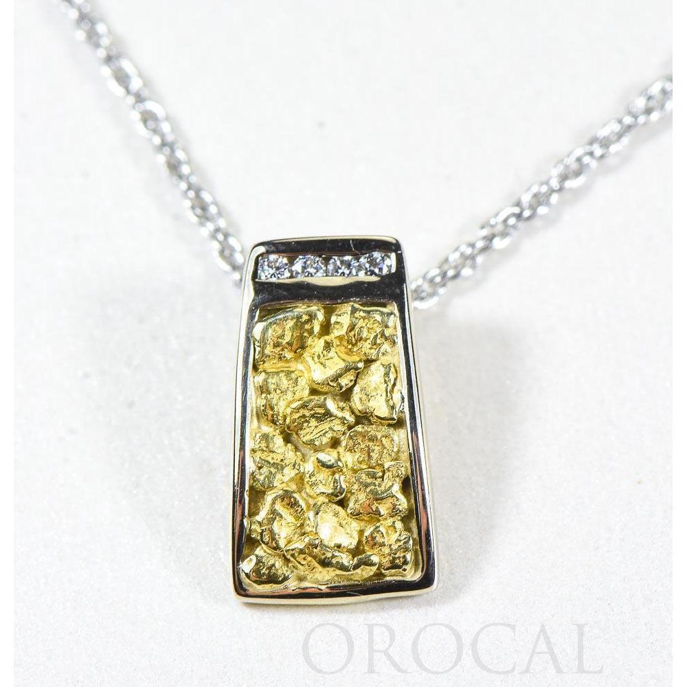 Gold Nugget Pendant with Diamond - PN892DNWX-Destination Gold Detectors