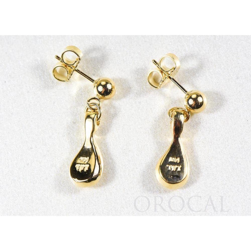 Gold Nugget Stud Drop Earrings - EAJ054N/PD-Destination Gold Detectors