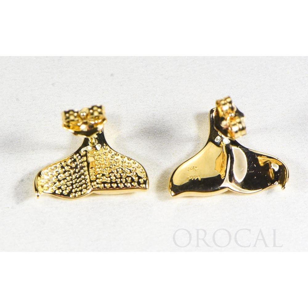 Gold Nugget Whale Tail Earrings - EDLWT12-Destination Gold Detectors