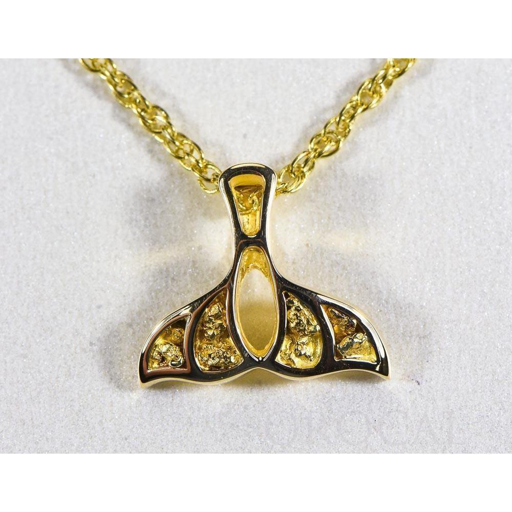 Gold Nugget Whale Tail Pendant -PWT21X-Destination Gold Detectors