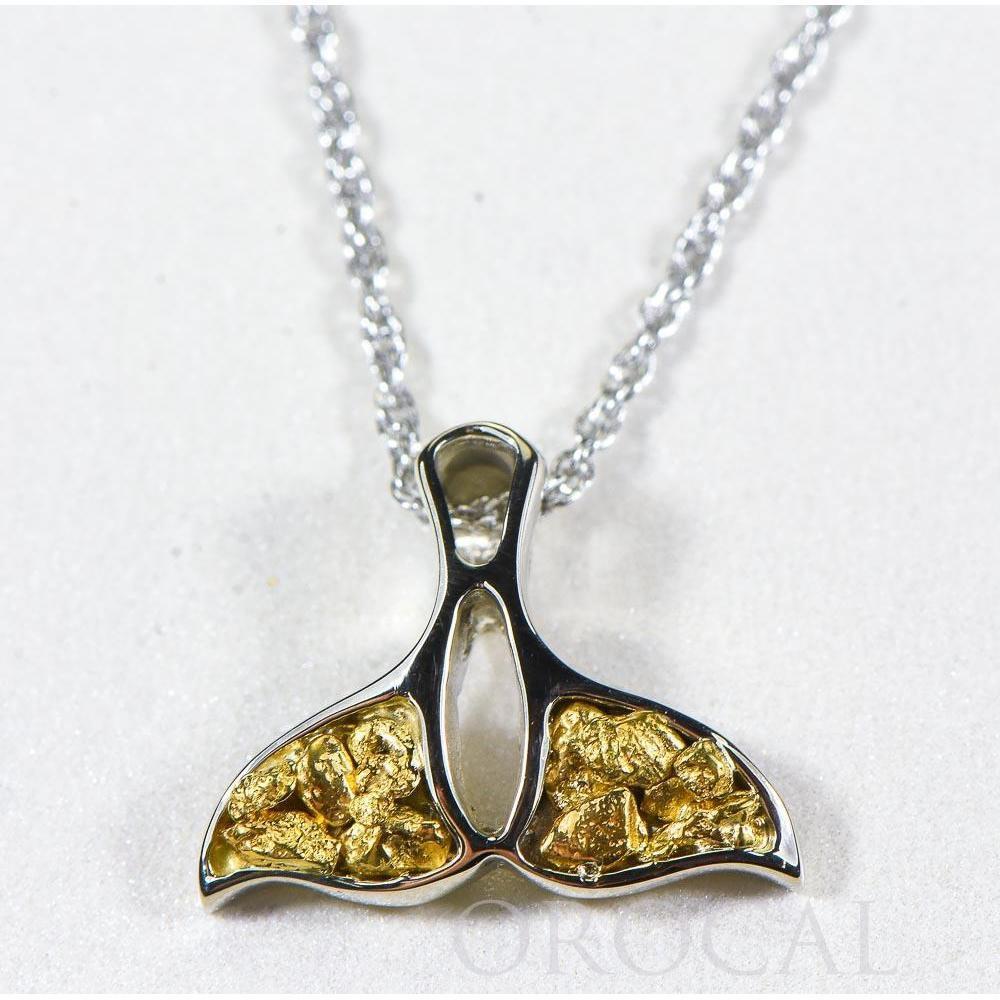 Gold Nugget Whale Tail Pendant- PWT24WX-Destination Gold Detectors