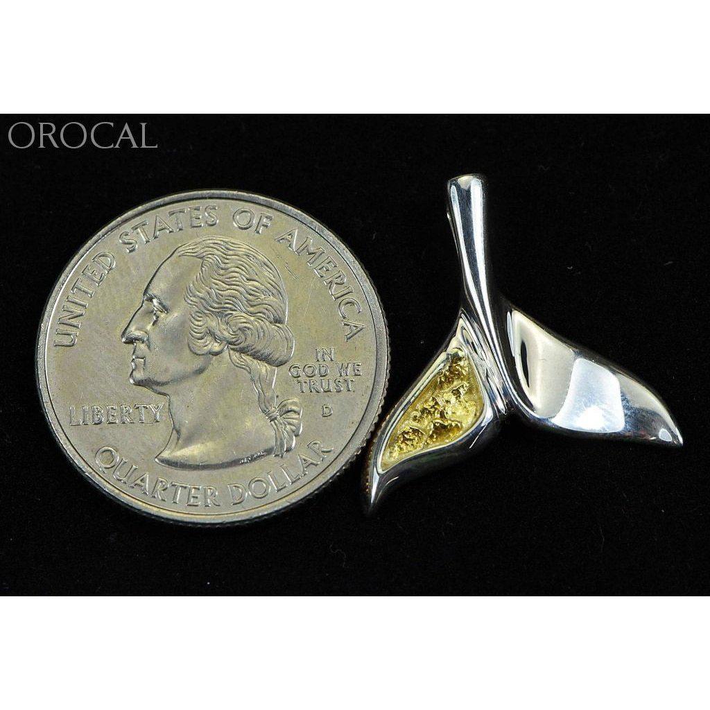 Gold Nugget Whale Tail Pendant PWT43LNSS-Destination Gold Detectors