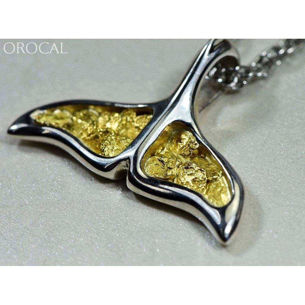 Gold Nugget Whales Tail Pendant - PAJWT301NSS-Destination Gold Detectors