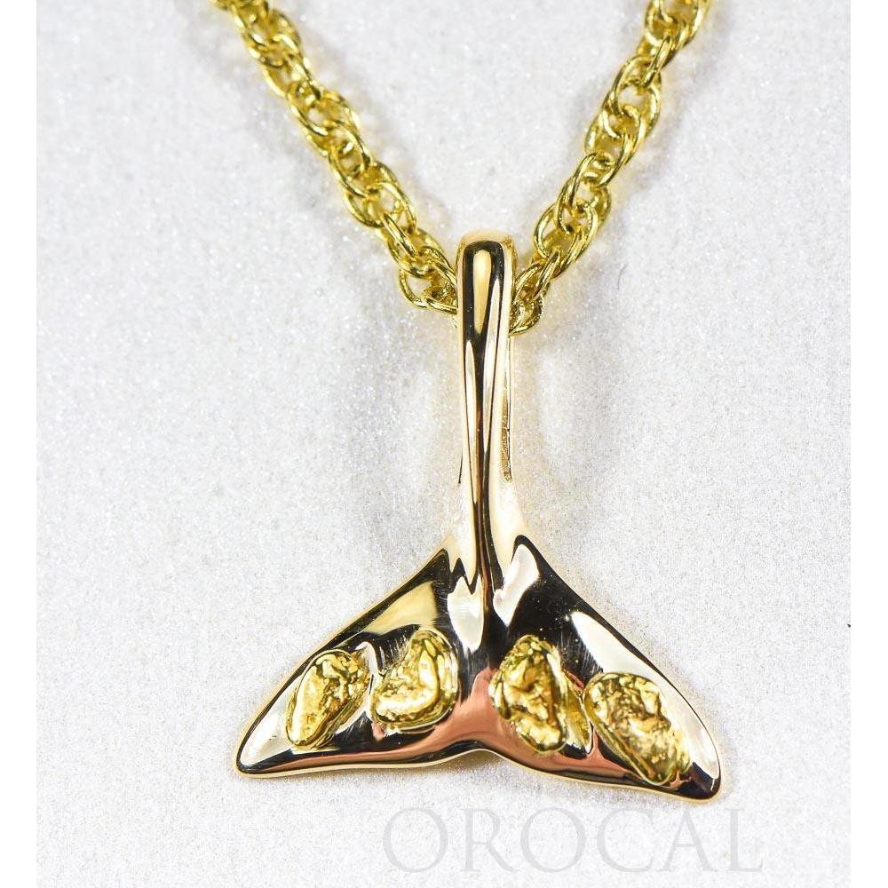 Gold Nugget Whales Tail Pendant - PWT101X-Destination Gold Detectors