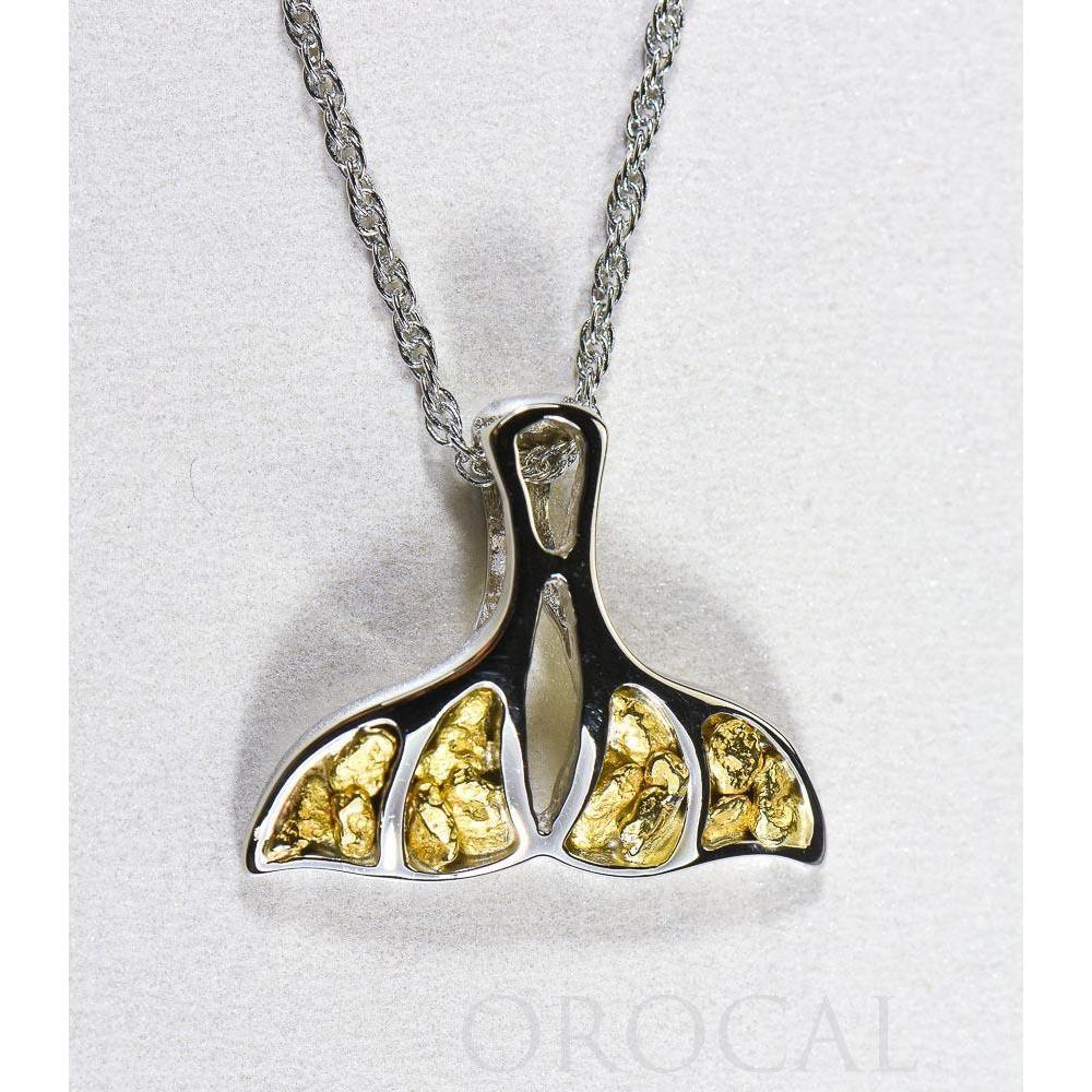 Gold Nugget Whales Tail Pendant - PWT25NWX-Destination Gold Detectors