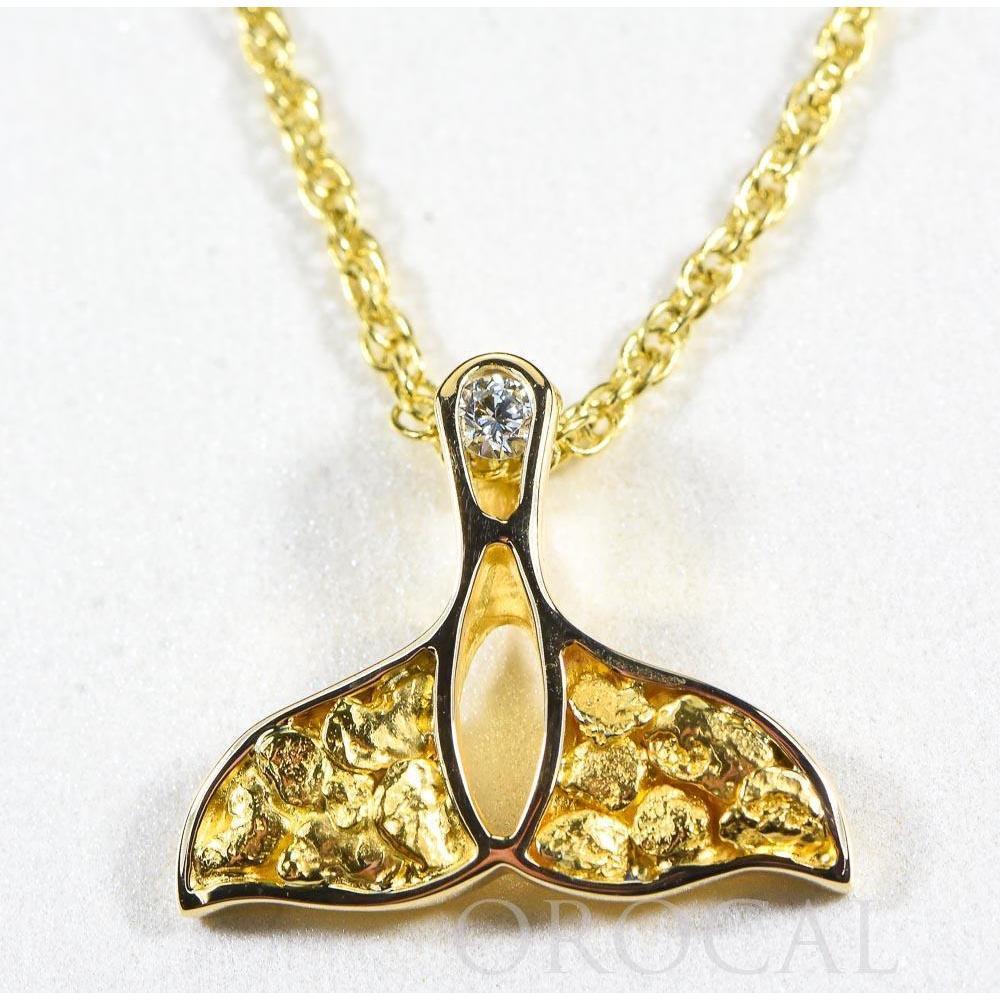 Gold Nugget Whales Tail Pendant - PWT26DNX-Destination Gold Detectors