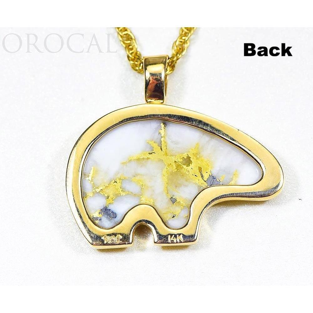 Gold Quartz Bear Pendant - PBR1JHQX-Destination Gold Detectors