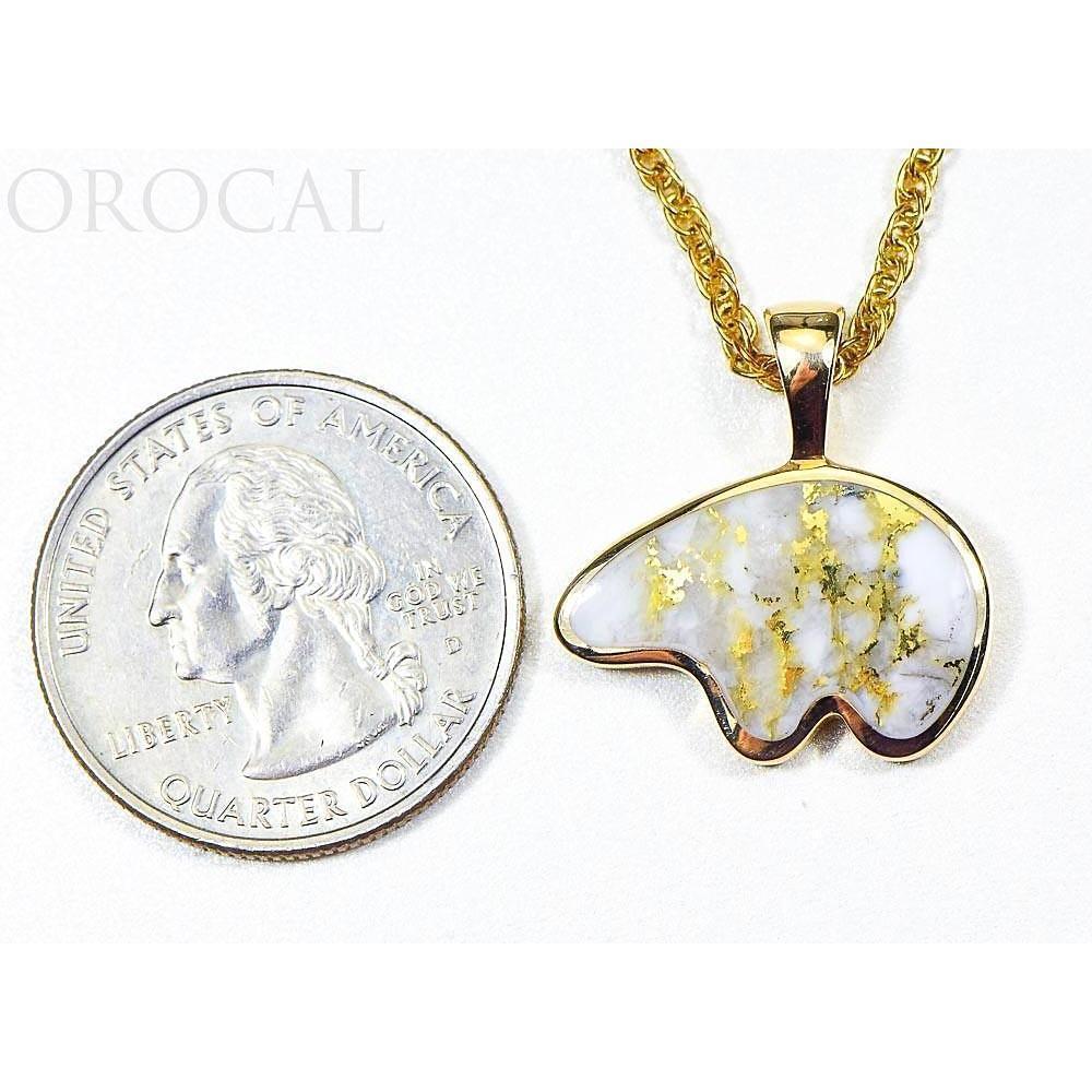 Gold Quartz Bear Pendant - PBR1XLHQX-Destination Gold Detectors