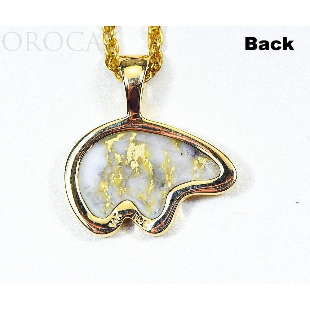 Gold Quartz Bear Pendant - PBR1XLHQX-Destination Gold Detectors