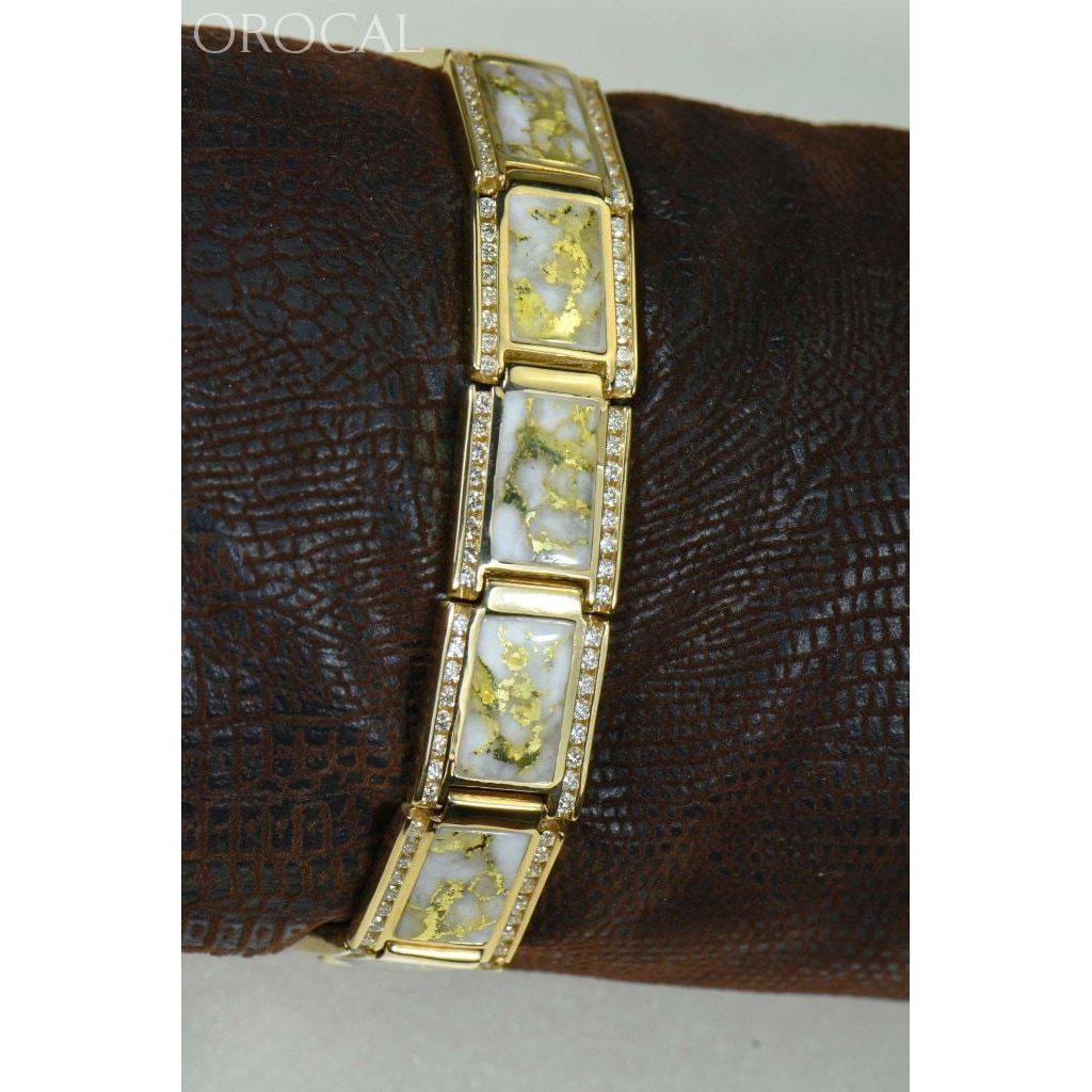 Gold Quartz Bracelet with Diamonds - B16MMDQ-Destination Gold Detectors