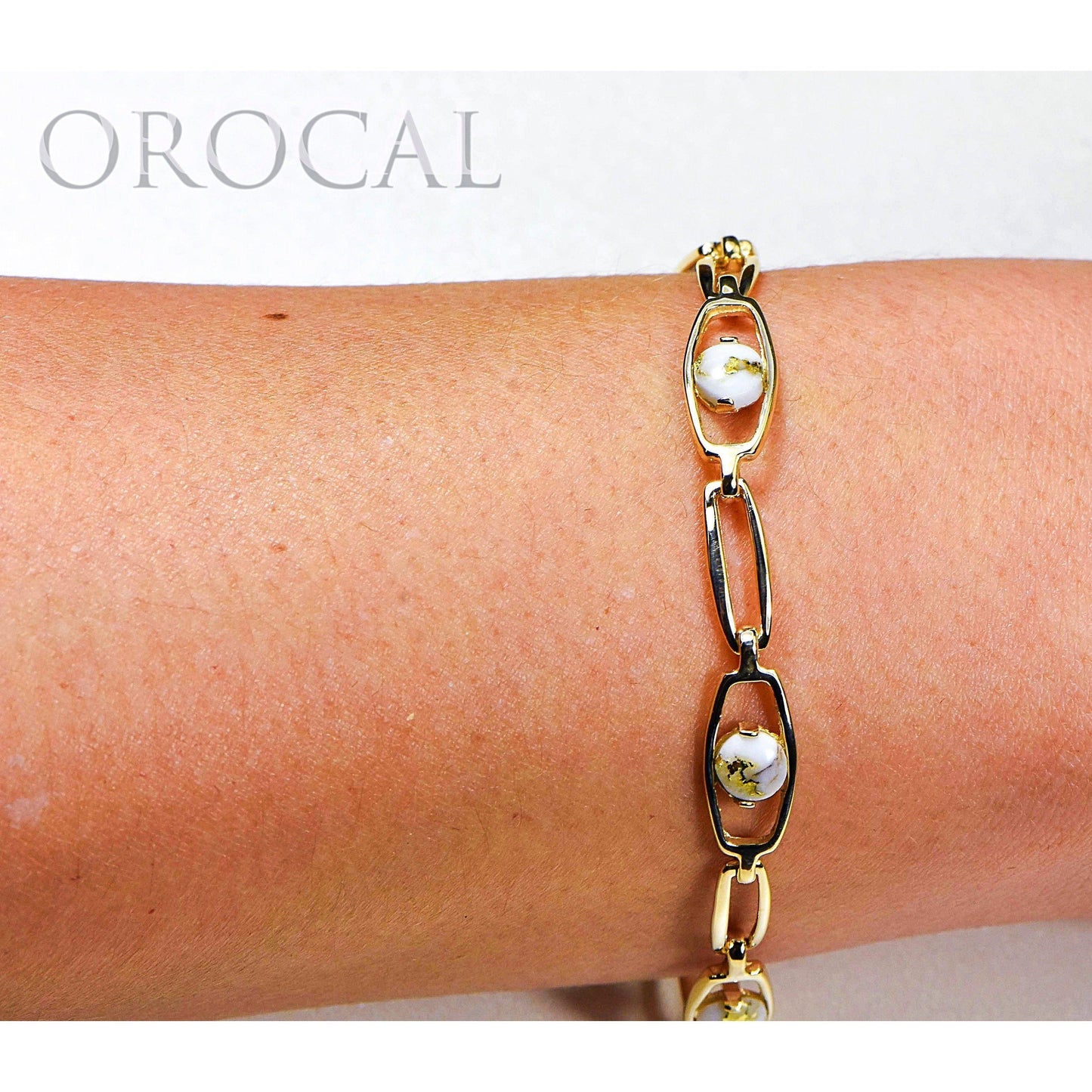 Gold Quartz Bracelet with Diamonds - BDLOV5LHQC89-Destination Gold Detectors