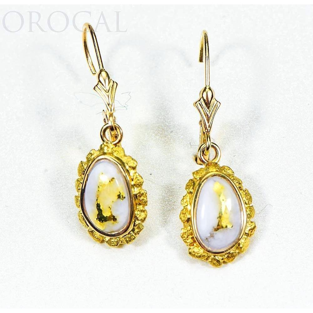 Gold Quartz Earrings Dangles - EN708NQ/LB-Destination Gold Detectors