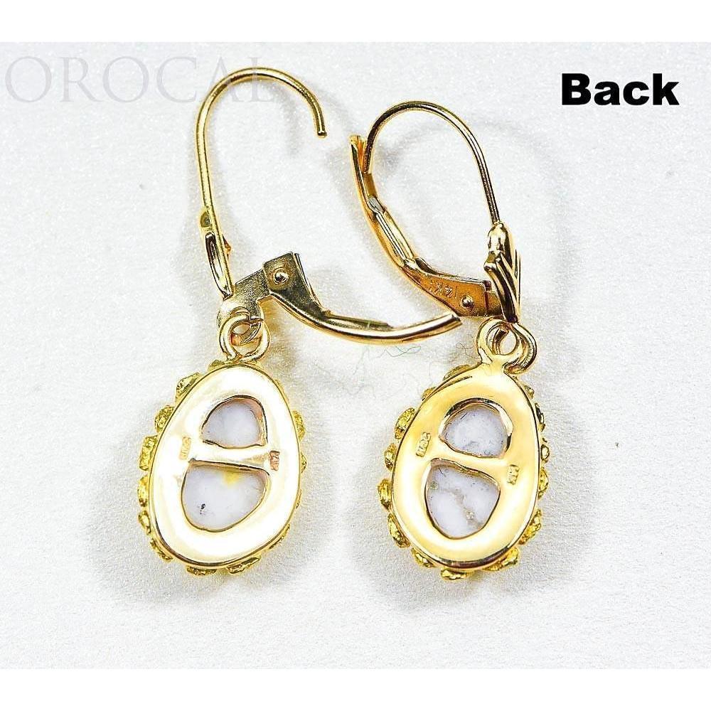 Gold Quartz Earrings Dangles - EN708NQ/LB-Destination Gold Detectors