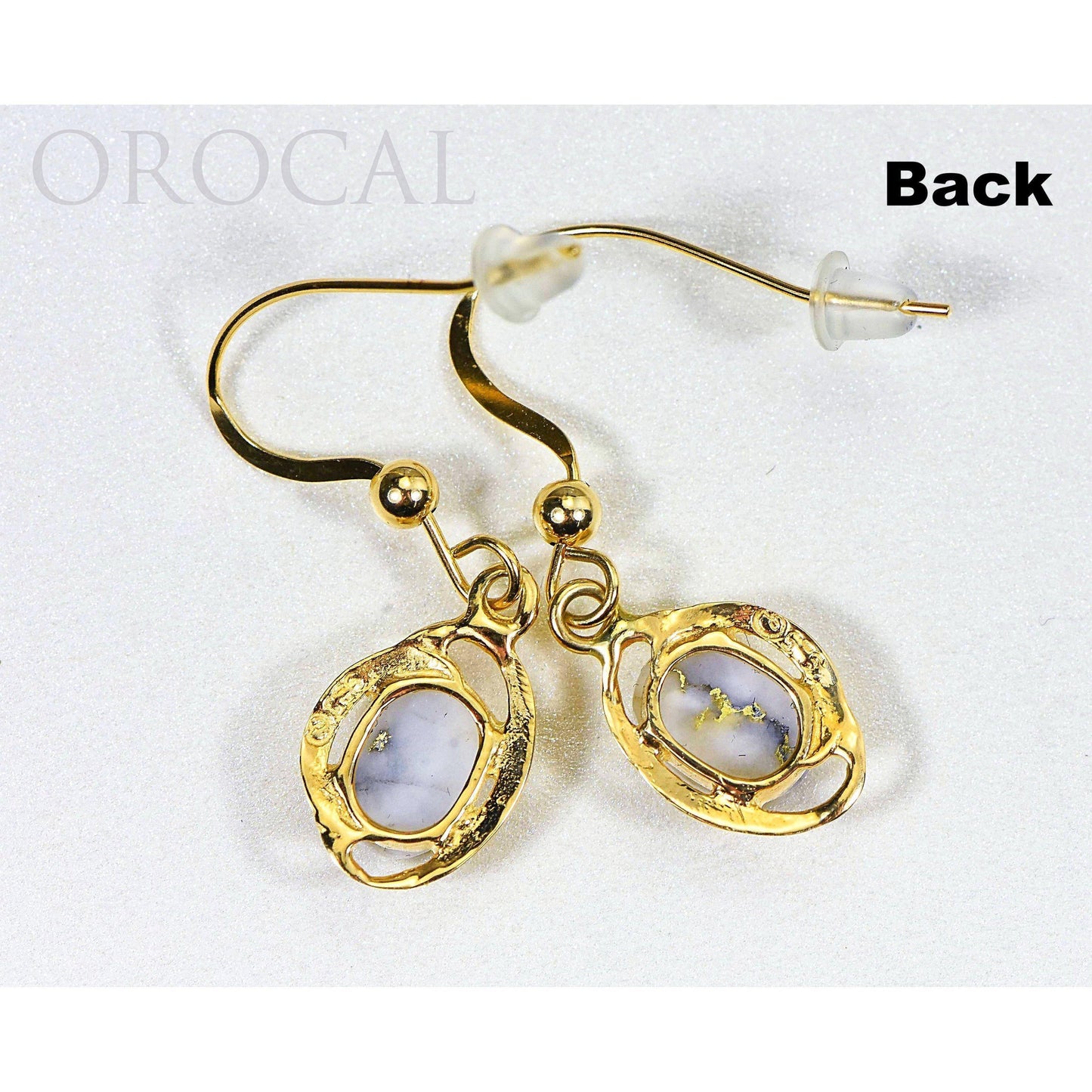 Gold Quartz Earrings Dangling - EN805XSQ/WD-Destination Gold Detectors