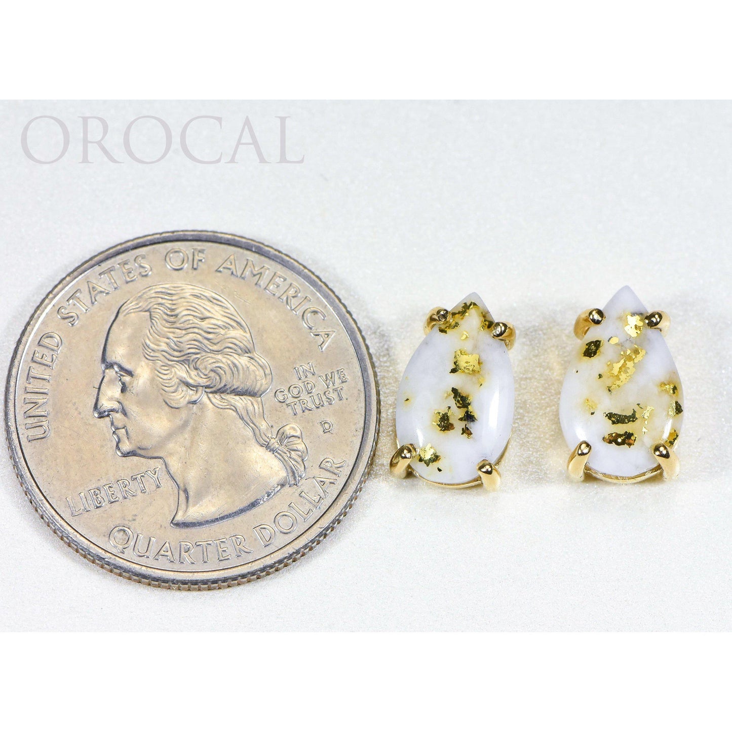 Gold Quartz Earrings - E13*8Q-Destination Gold Detectors