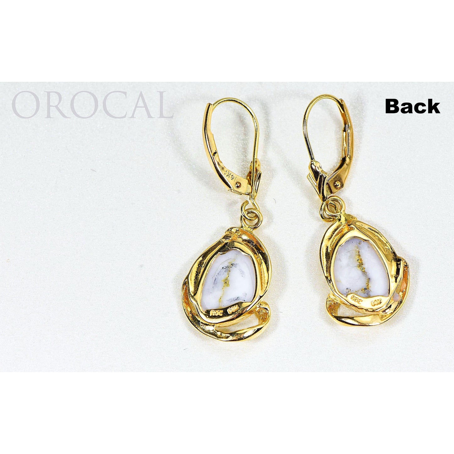Gold Quartz Earrings - EN1105Q/LB-Destination Gold Detectors