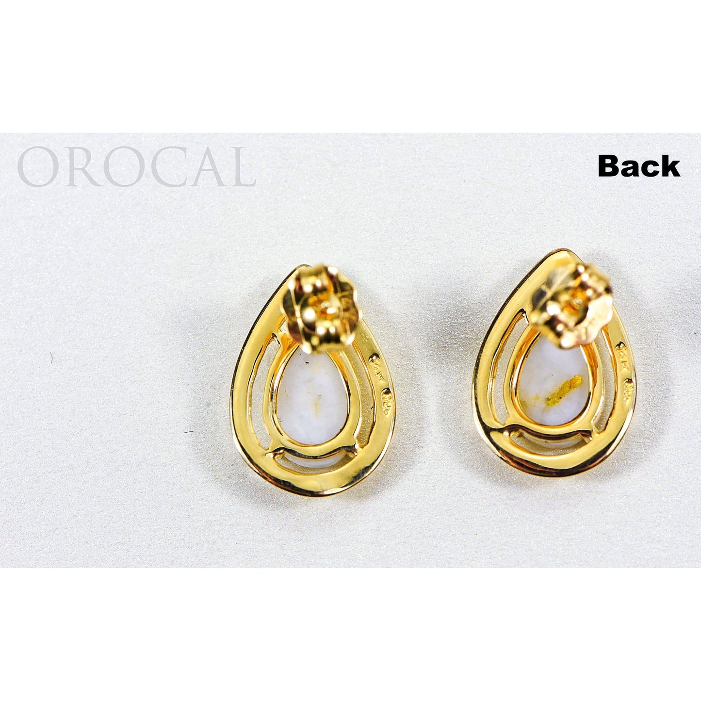 Gold Quartz Earrings - EN442MQ-Destination Gold Detectors