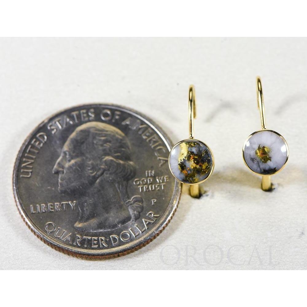 Gold Quartz Earrings Lever Backs - ELBBZ6MMQ-Destination Gold Detectors