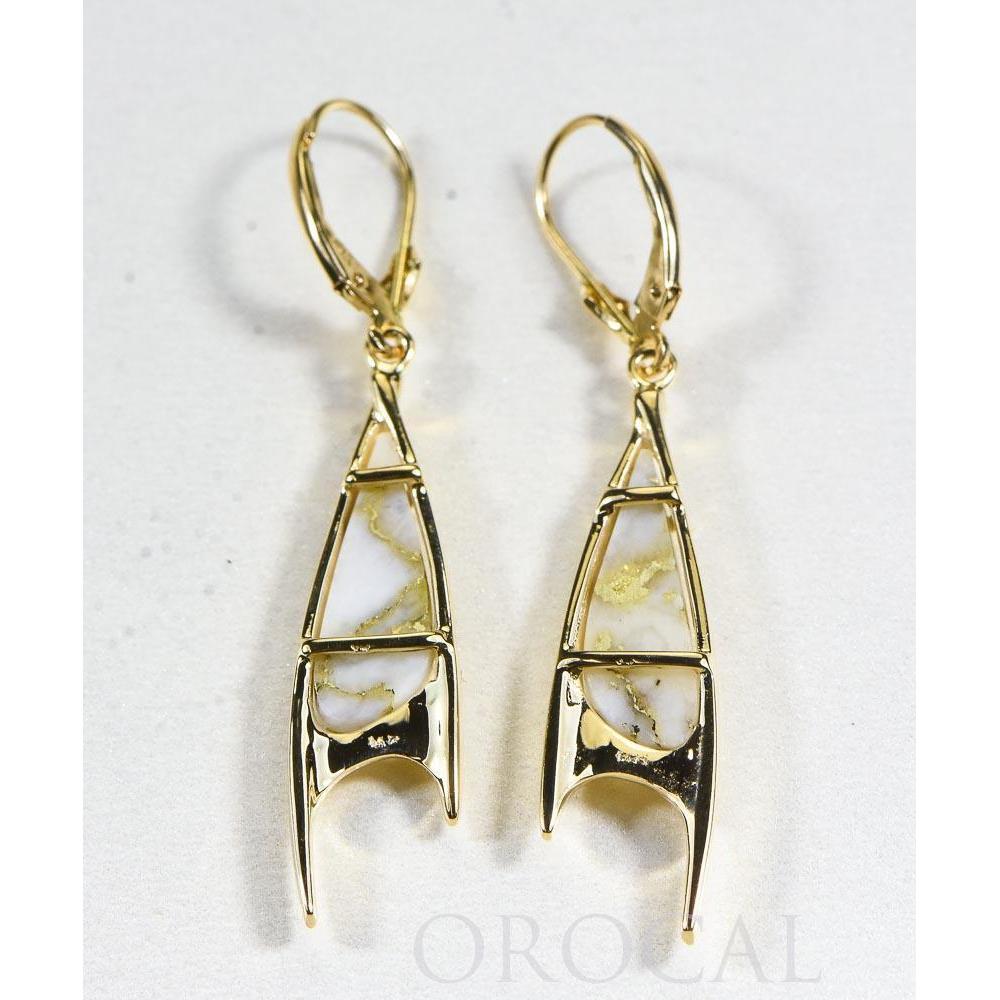 Gold Quartz Earrings Lever Backs - EN3700Q/LB-Destination Gold Detectors
