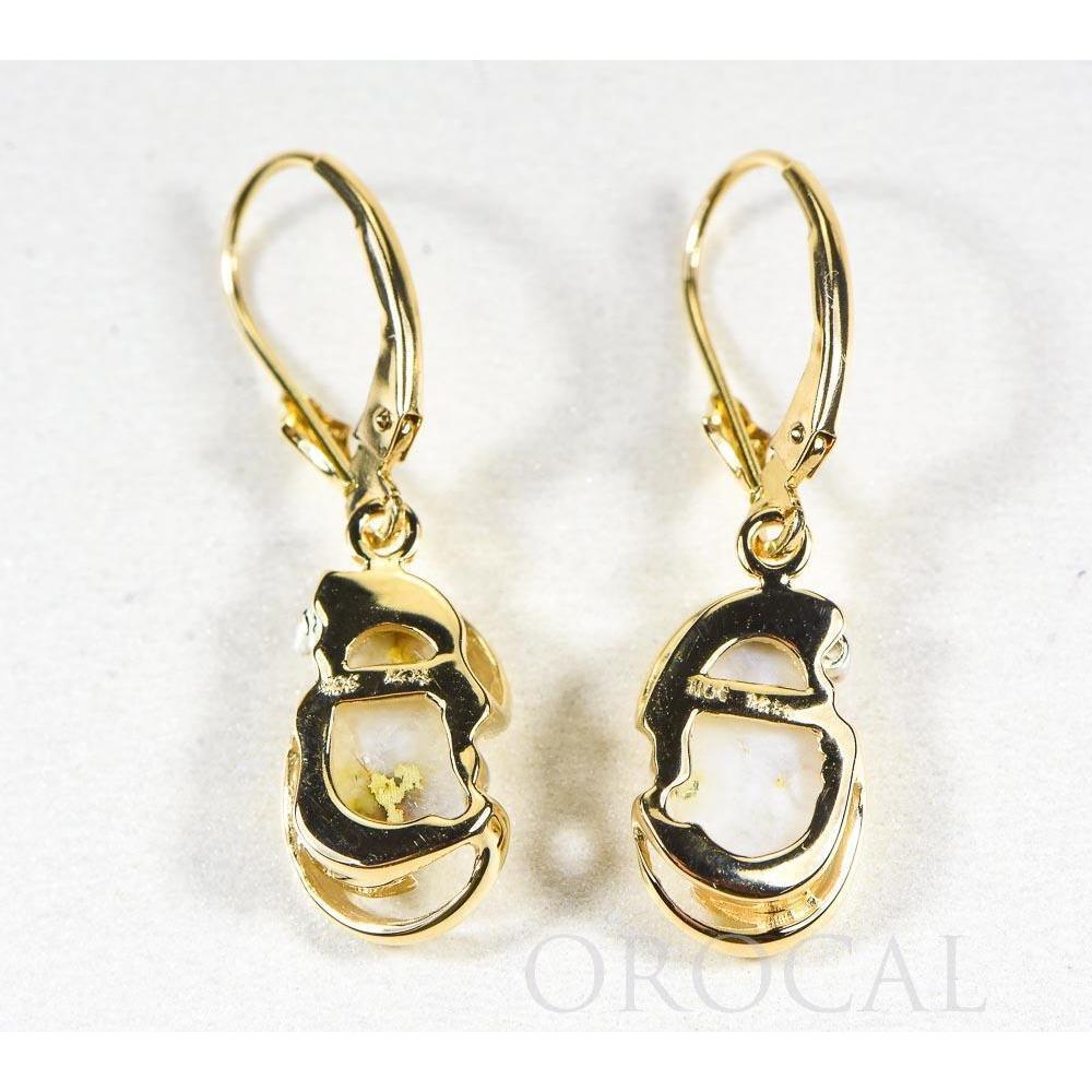 Gold Quartz Earrings Lever Backs - EN784SDQ/LB-Destination Gold Detectors