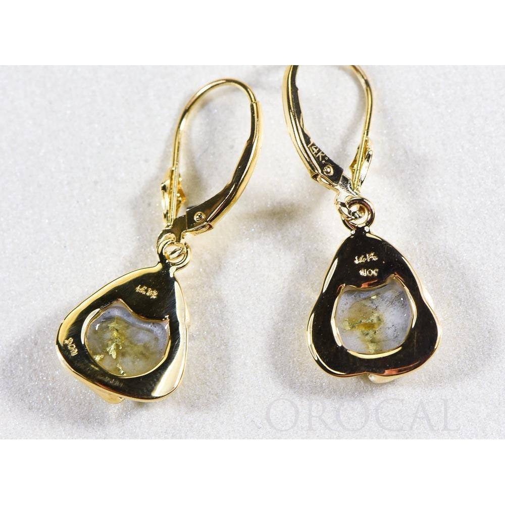 Gold Quartz Earrings Lever Backs - ESC115XSQ/LB-Destination Gold Detectors