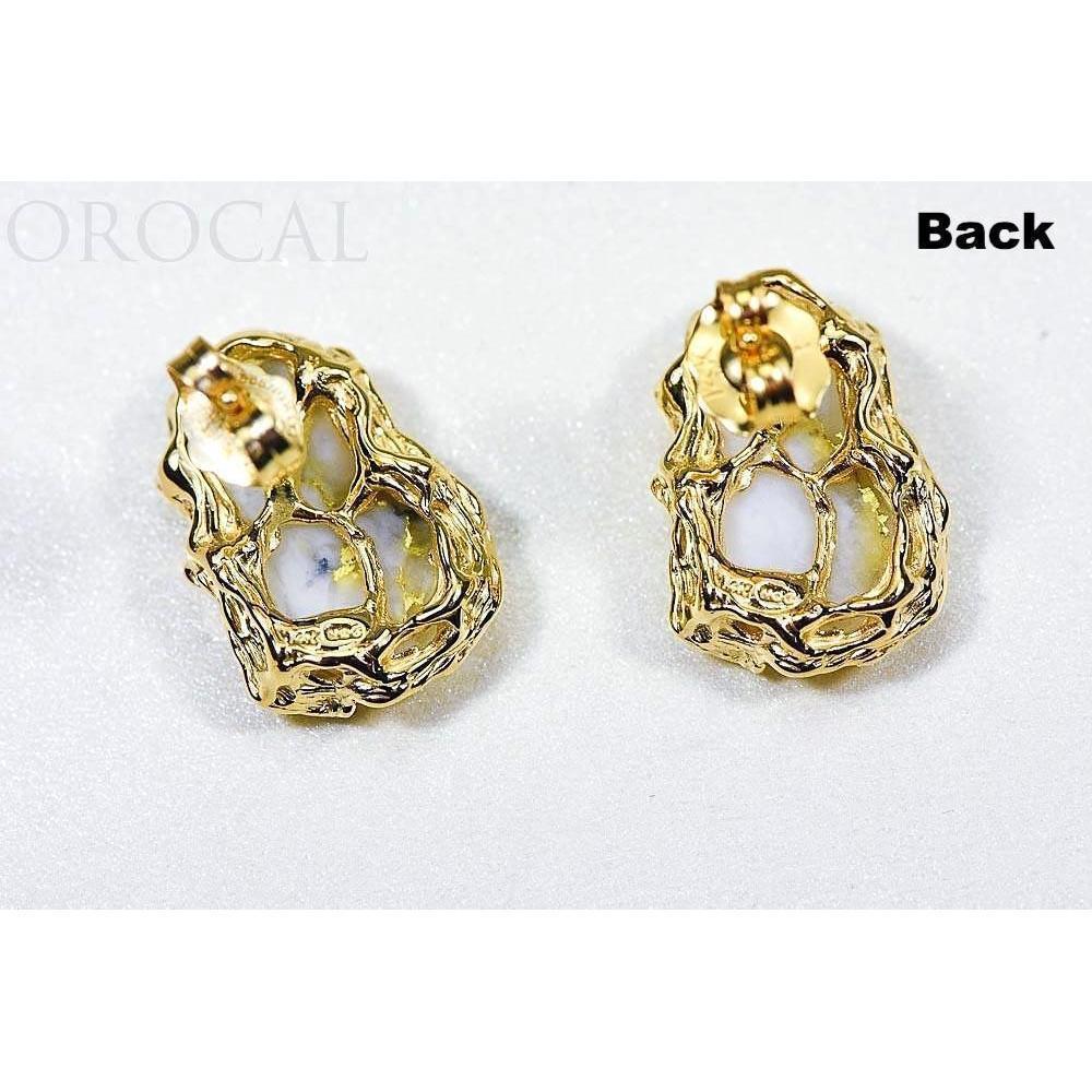 Gold Quartz Earrings Post Backs - EFFQ5-Destination Gold Detectors