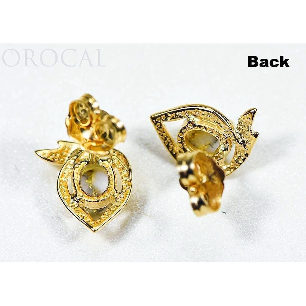Gold Quartz Earrings Post Backs - EJ36Q-Destination Gold Detectors