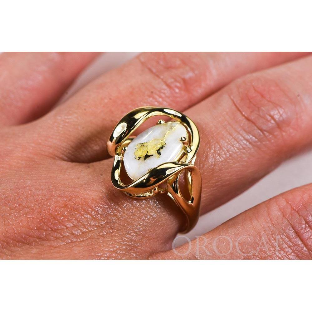 Gold Quartz Ladies Ring - RL1028Q-Destination Gold Detectors