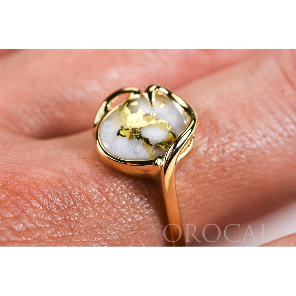 Gold Quartz Ladies Ring - RL1048Q-Destination Gold Detectors