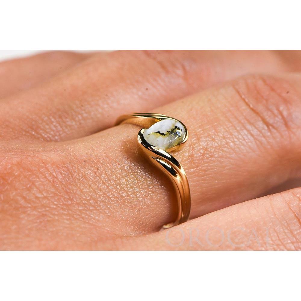 Gold Quartz Ladies Ring - RLJ30Q-Destination Gold Detectors