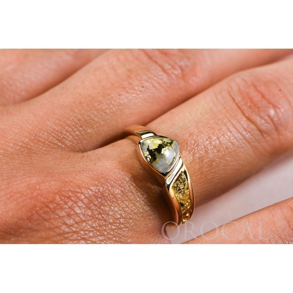 Gold Quartz Ladies Ring - RLL1090NQ-Destination Gold Detectors