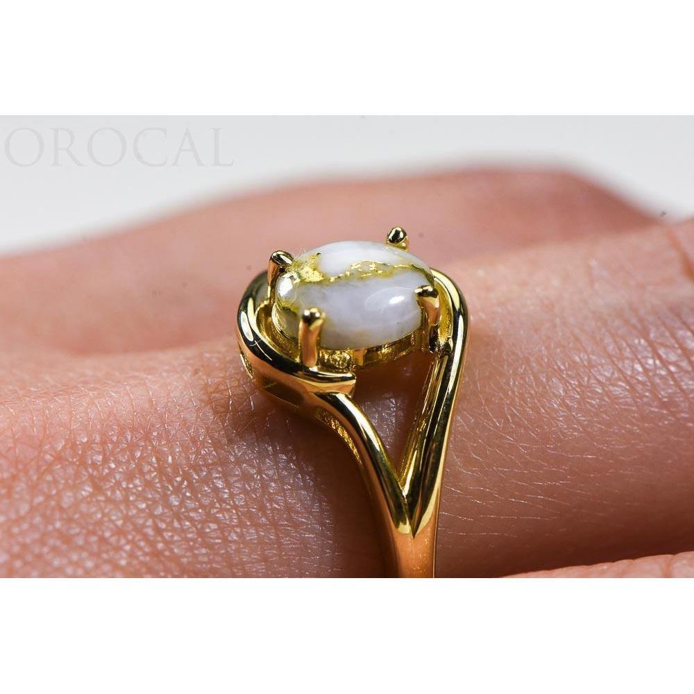 Gold Quartz Ladies Ring with Diamonds - RL1135Q-Destination Gold Detectors