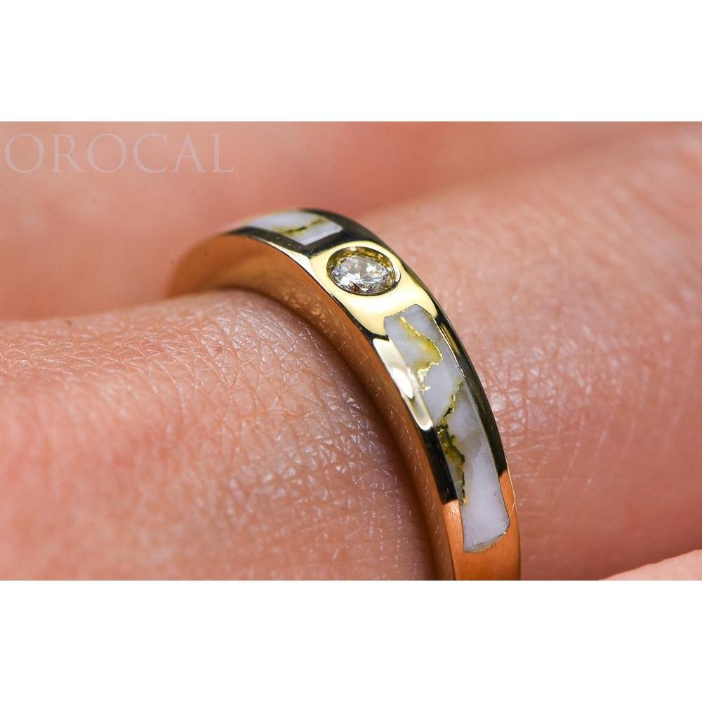 Gold Quartz Ladies Ring with Diamonds - RL728WD7Q-Destination Gold Detectors