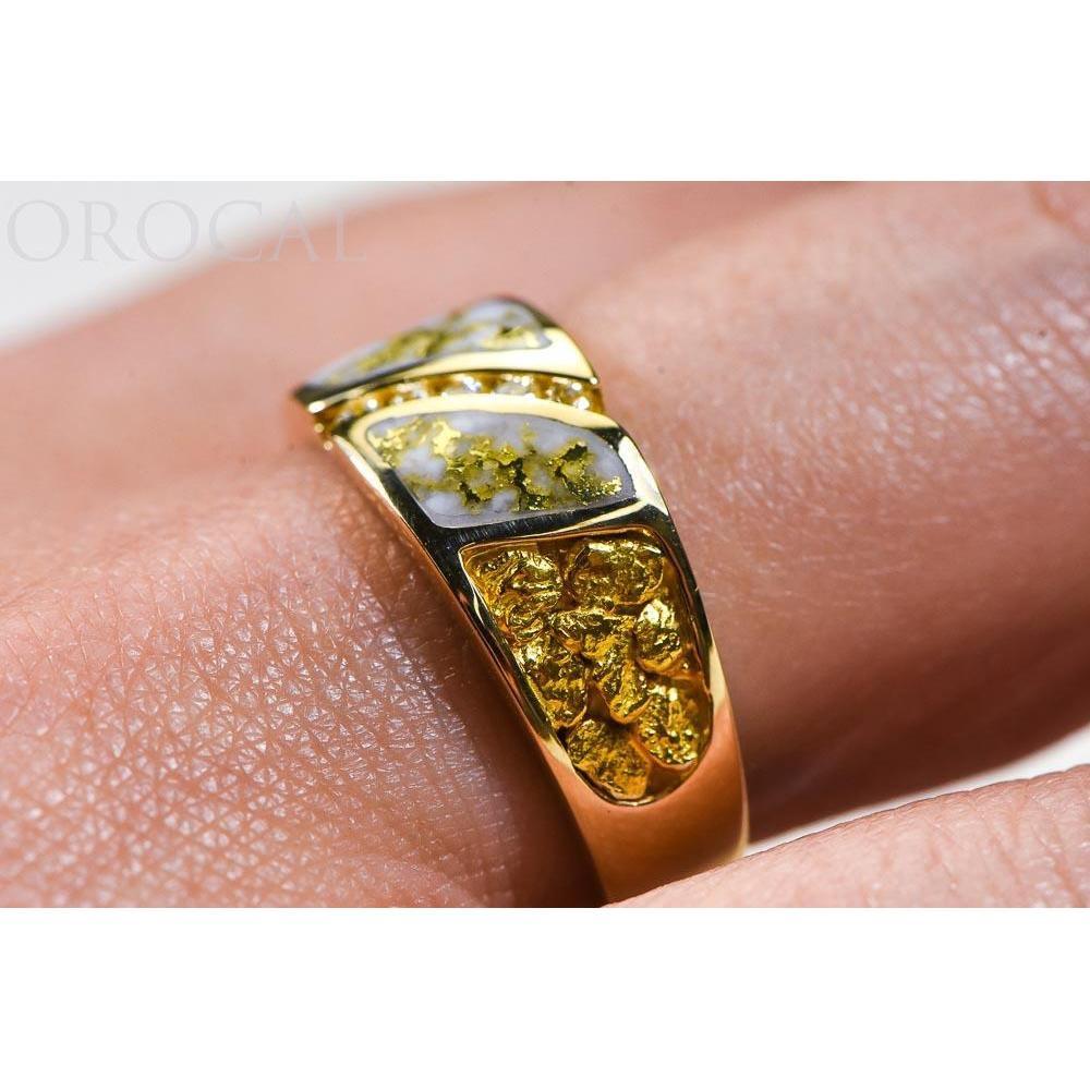 Gold Quartz Ladies Ring with Diamonds - RL731D10NQ-Destination Gold Detectors