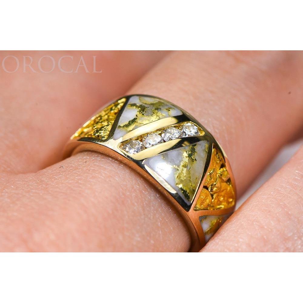 Gold Quartz Ladies Ring with Diamonds - RL883D20NQ-Destination Gold Detectors