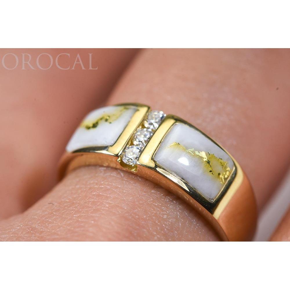 Gold Quartz Ladies Ring with Diamonds - RLL1330DQ-Destination Gold Detectors