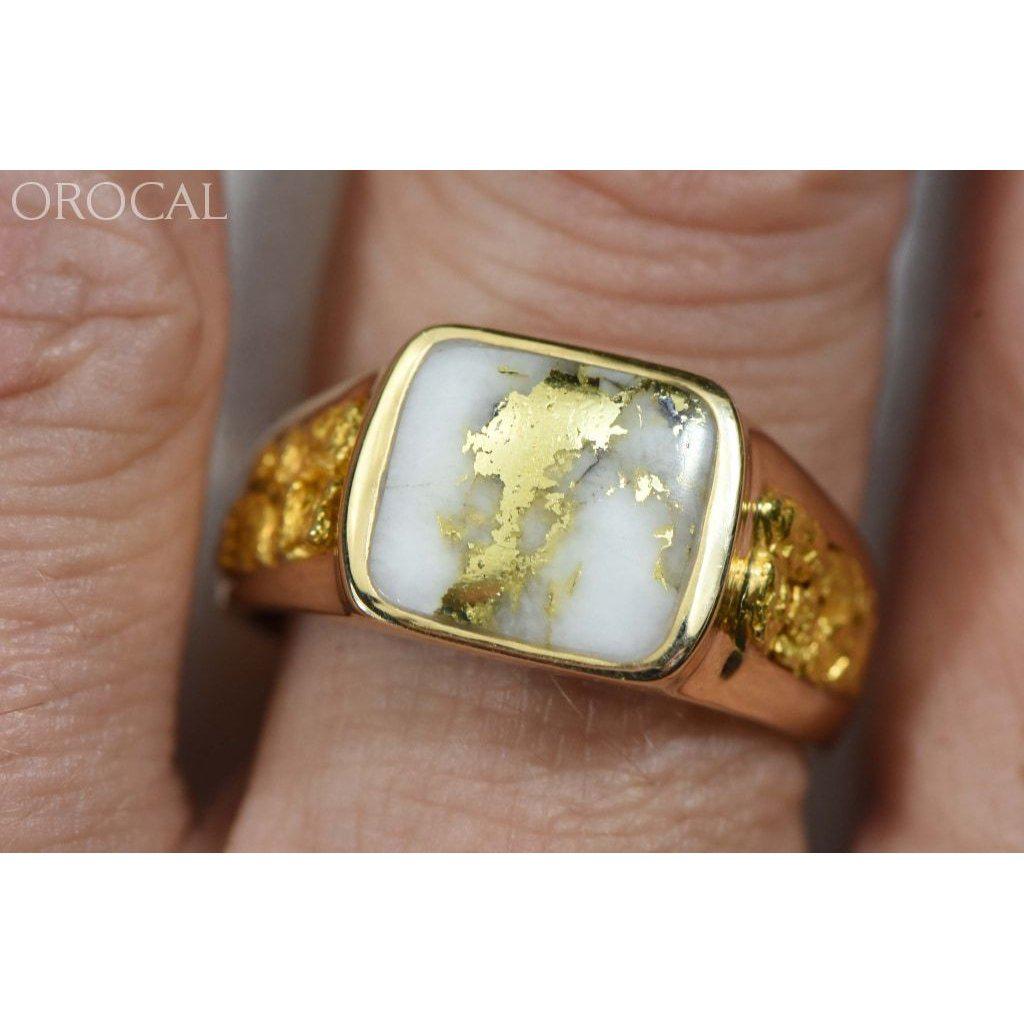 Gold Quartz Mens Ring - RM1003Q-Destination Gold Detectors